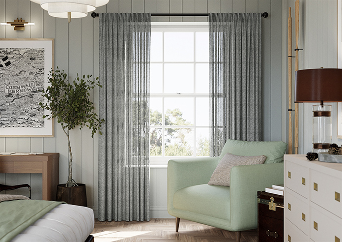 Pescara Voile, Slate - Made to Measure Curtains - Image 3